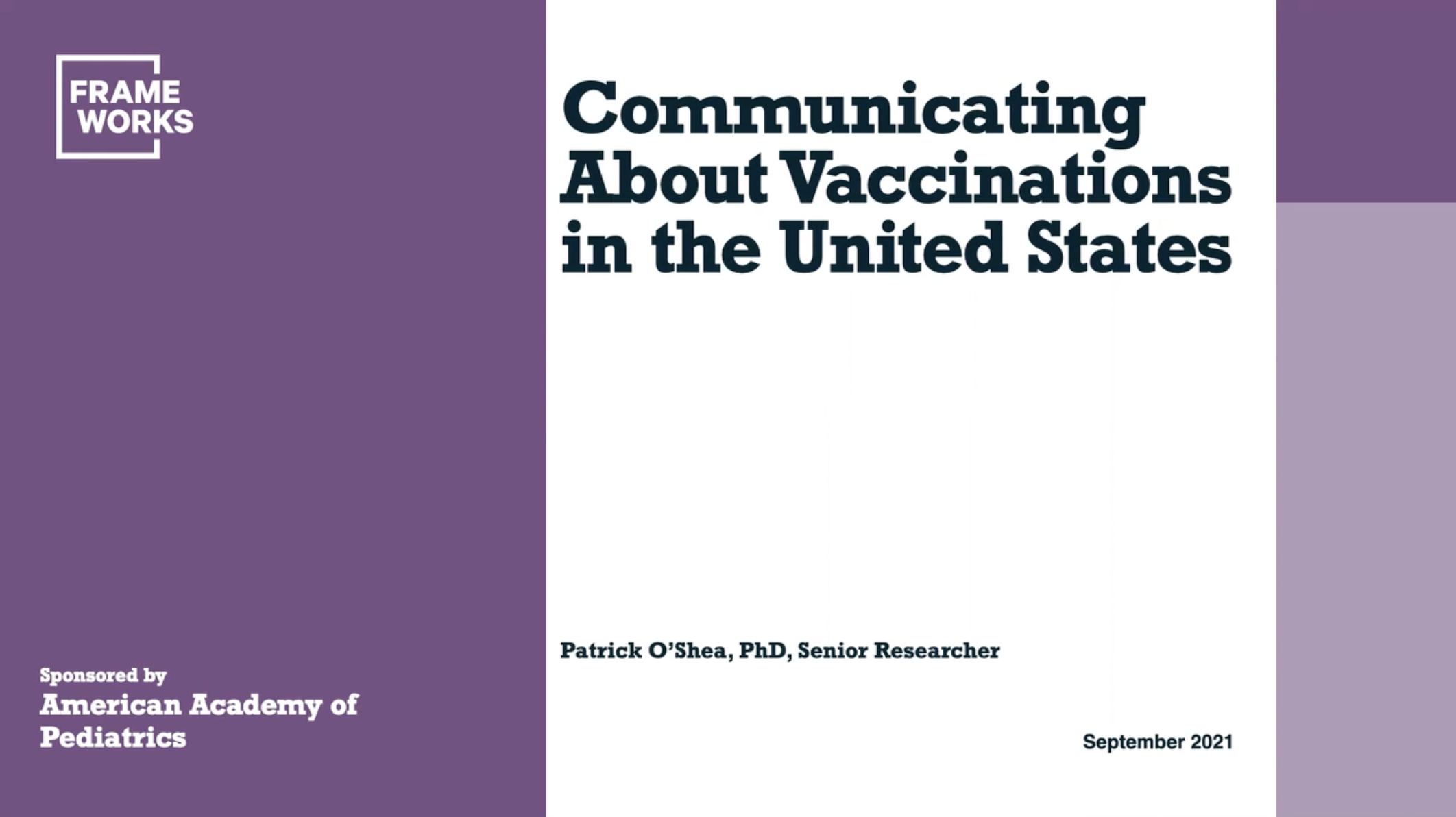 Communicating About Vaccinations in the United States - Webinar ...