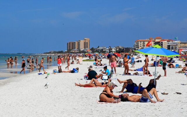 crowded beach