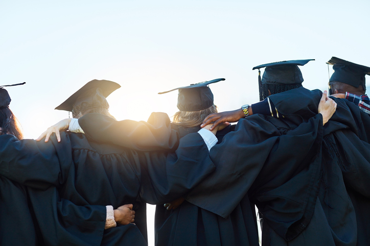 group of graduates standing