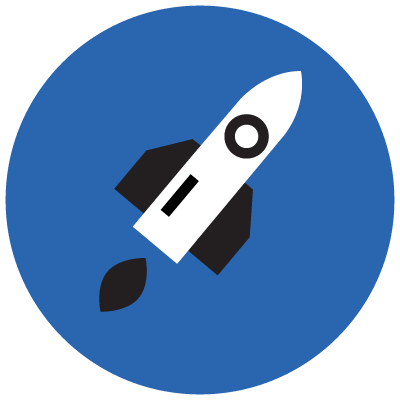 icon rocket ship