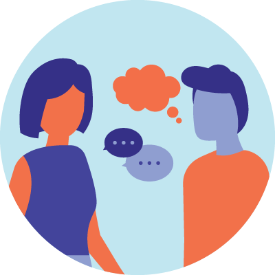 icon two people talking